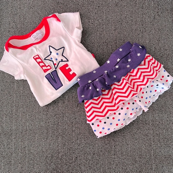 2 PC Forth of July Girl Skirt Set. - Picture 1 of 1